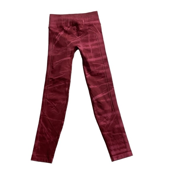 Lululemon Ebb to Street Tight *Wash Stone Wash Chianti / Pink Maroon Size 2 - Picture 6 of 11